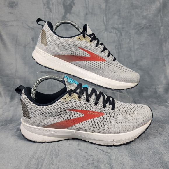Brooks Revel 4 Gray/Red Road Running Shoes Men\'s Size 9 main image 4